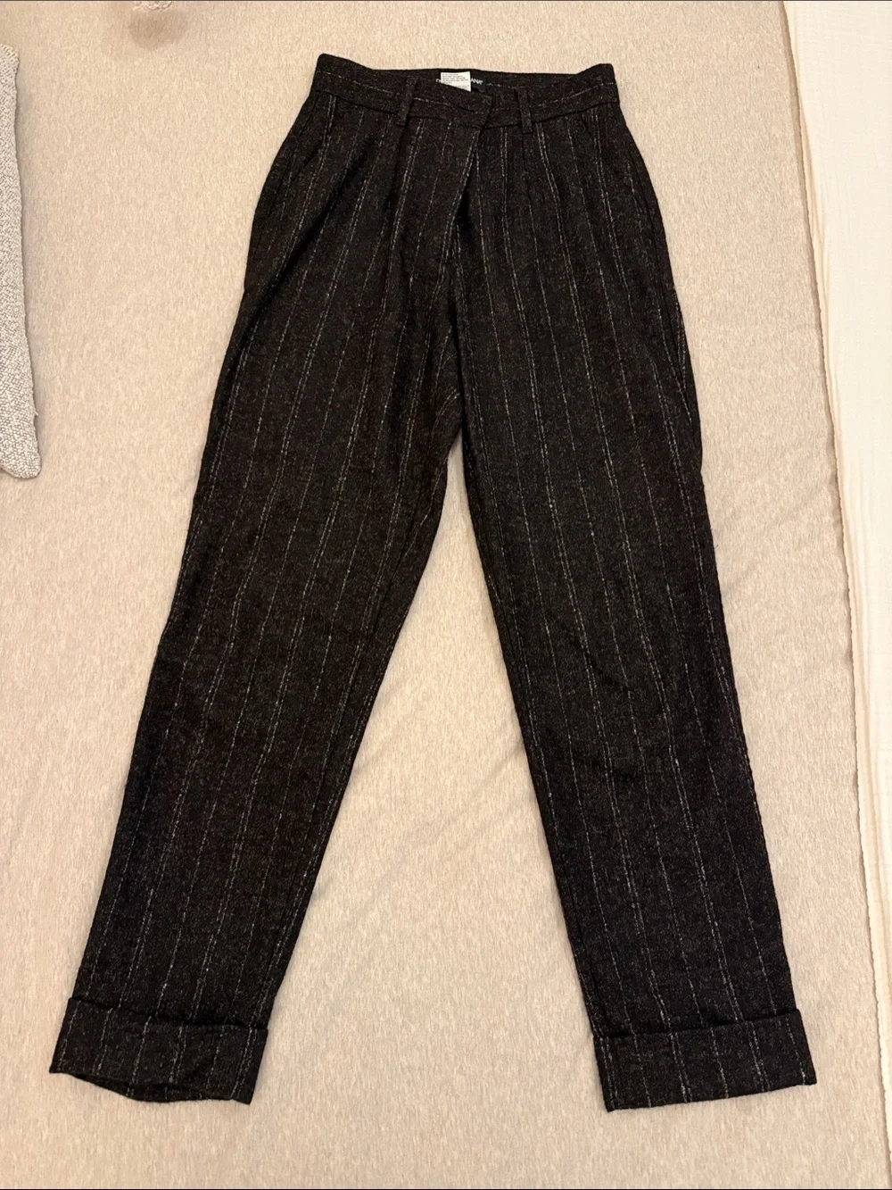 Dolce & Gabbana Black Pinstripe Woman's Dress Pants - Picture 3 of 8